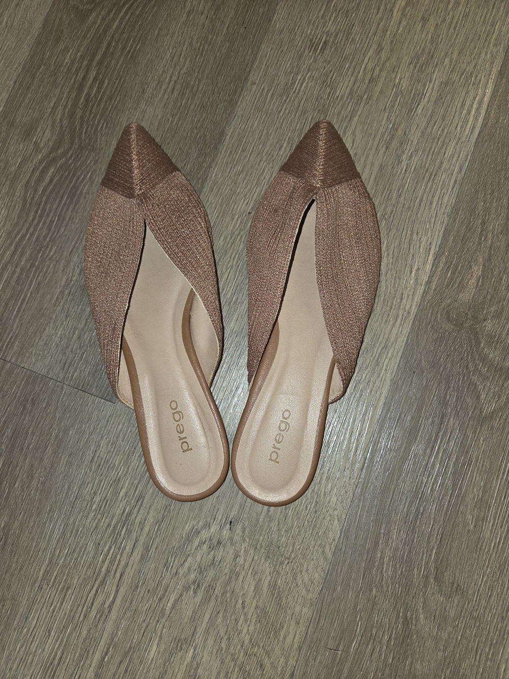 Prego Women's Pointed Knit Mule in Brown